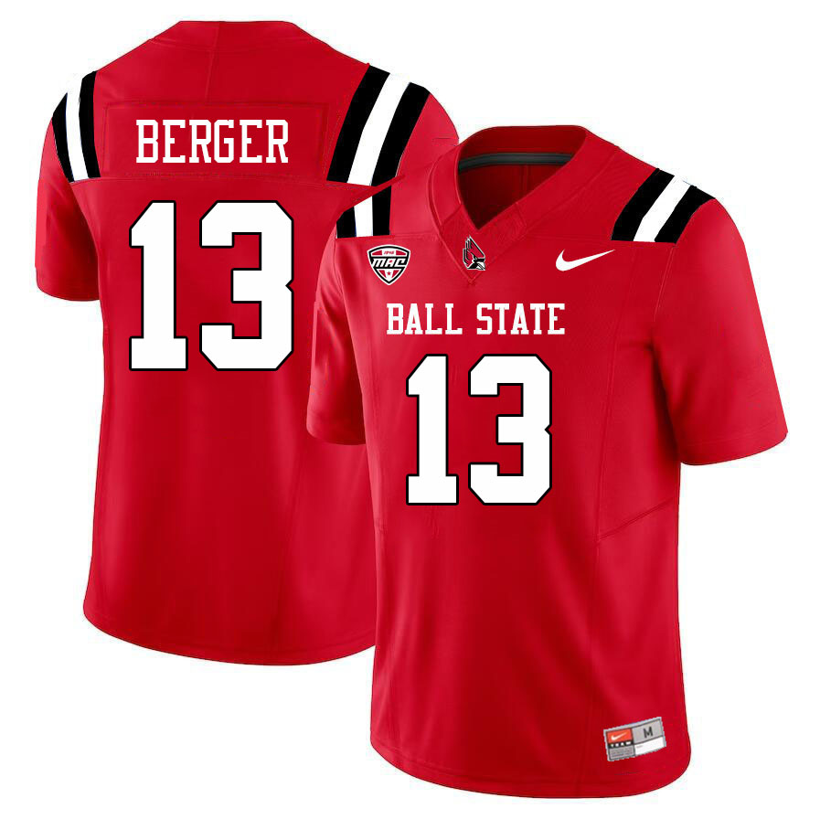 Brandon Berger Ball State Jersey,Ball State Cardinals #13 Brandon Berger Jersey Youth College-Cardinal